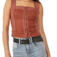Free People Women's Maggie Lace Tank Brown Size X-Small