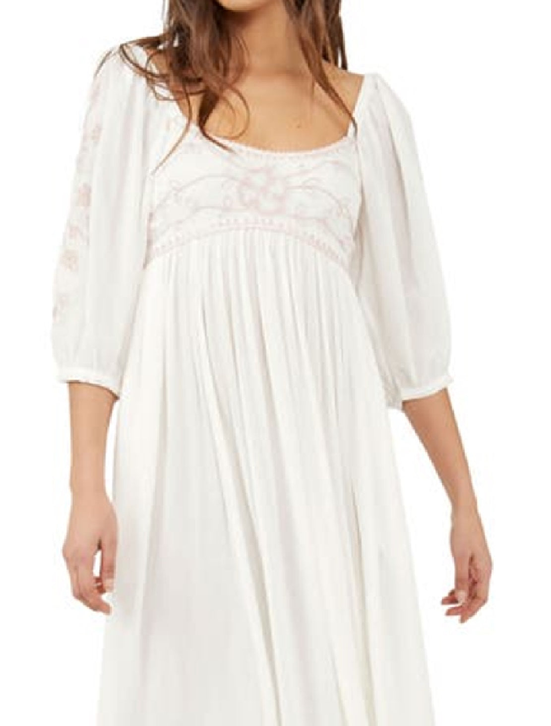 Free People Women's Wedgewood Maxi Dress White Size X-Small