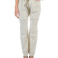 Free People Women's Sky Rider Straight Leg Paperbag Pants White Size Large