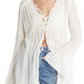 Free People Women's Greta Gauze Blouse White Size X-Small