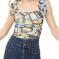 Free People Women's Avenue Print Tank Top Green Size Small