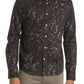 Good Man Brand On-Point Stretch Button-Up Shirt In Sky Captain Textured Lines Size X-Large