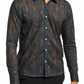 Good Man Brand On-Point Stretch Button-Up Shirt In Sky Captain Textured Lines Size X-Large