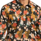 Good Man Brand Men's On-Point Stretch Button-Up Shirt In Black Tuscan Floral Size X-Large