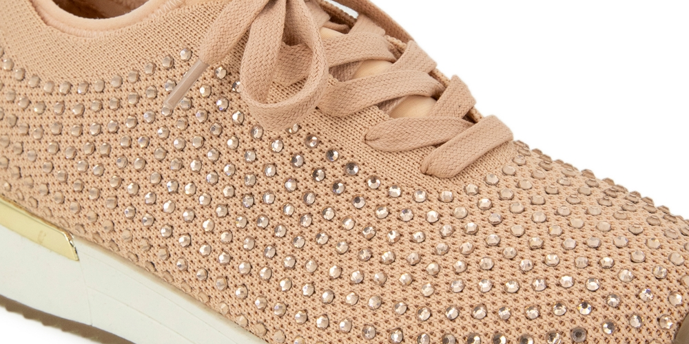 Kenneth Cole Reaction Women's Cameron Jewel Lace Up Sneakers Pink Size 7