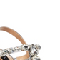 Aqua Women's Tina Embellished Block Heel Sandals Silver Size 7 M