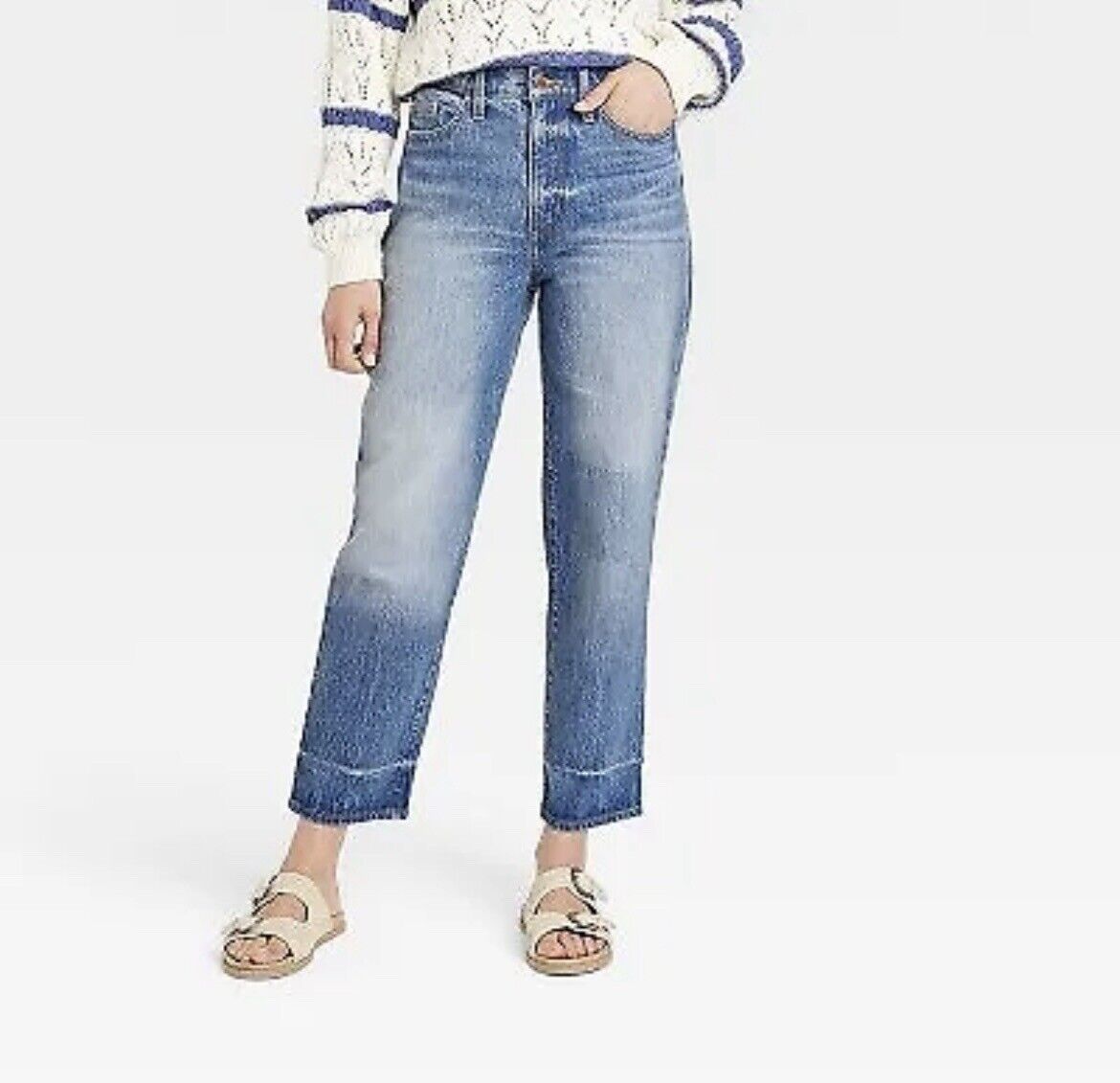 Universal Thread Women's Super-High Rise Vintage Straight Jeans Medium Wash Size 12