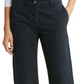Nili Lotan Tomboy High Waist Stretch Cotton Pants in Dark Navy , Size 6