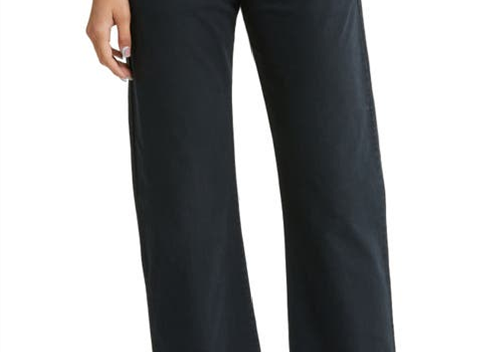 Nili Lotan Tomboy High Waist Stretch Cotton Pants in Dark Navy , Size 6