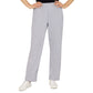 Alfred Dunner Women's French Terry Pull On Straight Leg Pants Gray Size Small