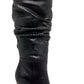 BEAUTIISOLES Pam Slouch Pointed Toe Boot in Anaconda Midnight Navy , Size 7