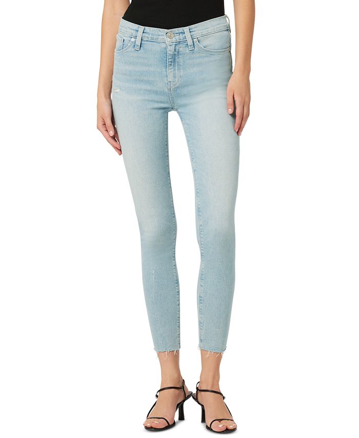 Hudson Jeans Women's Nico Mid Rise Super Skinny Crop Jeans Blue