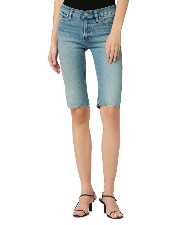 Hudson Jeans Women's Amelia Cutoff Denim Knee Shorts Blue Size 28