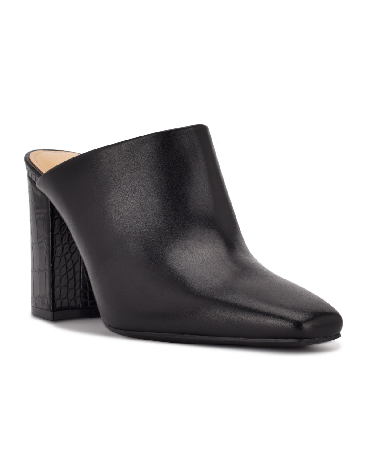 Nine West Women's Ariane Square Toe Mule Shoes Black Size 9 M