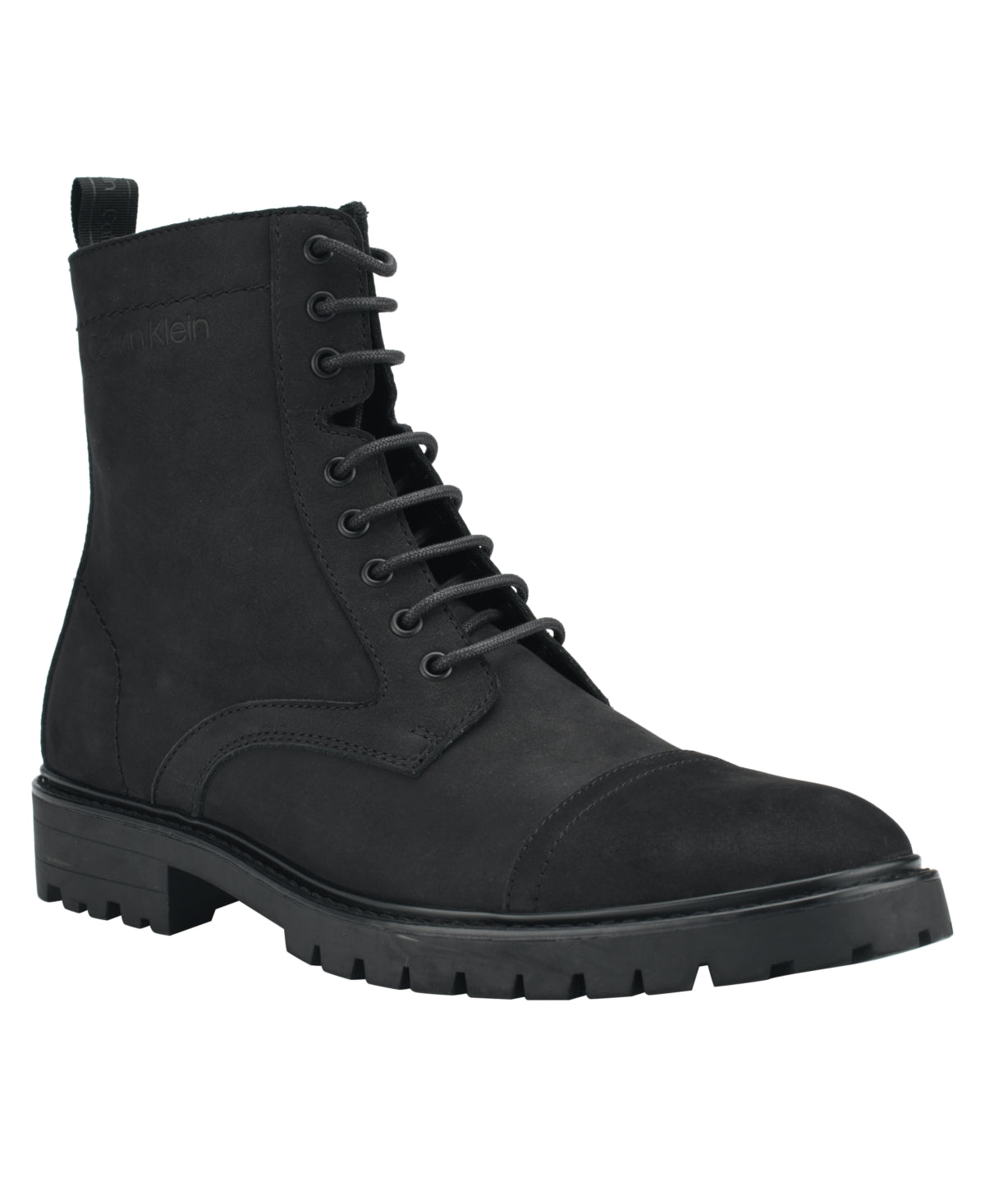 Calvin Klein Men's Lorenzo Lace up Boots Black Size 9.5M