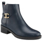 Tommy Hilfiger Women's Imiera Faux Leather Ankle Boot Blue Size 10 M