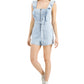 Tinseltown Junior's Ruffled Romper Blue Size X-Small
