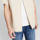And Now This Men's Linen Striped Camp Collar Shirt Brown Size X-Large