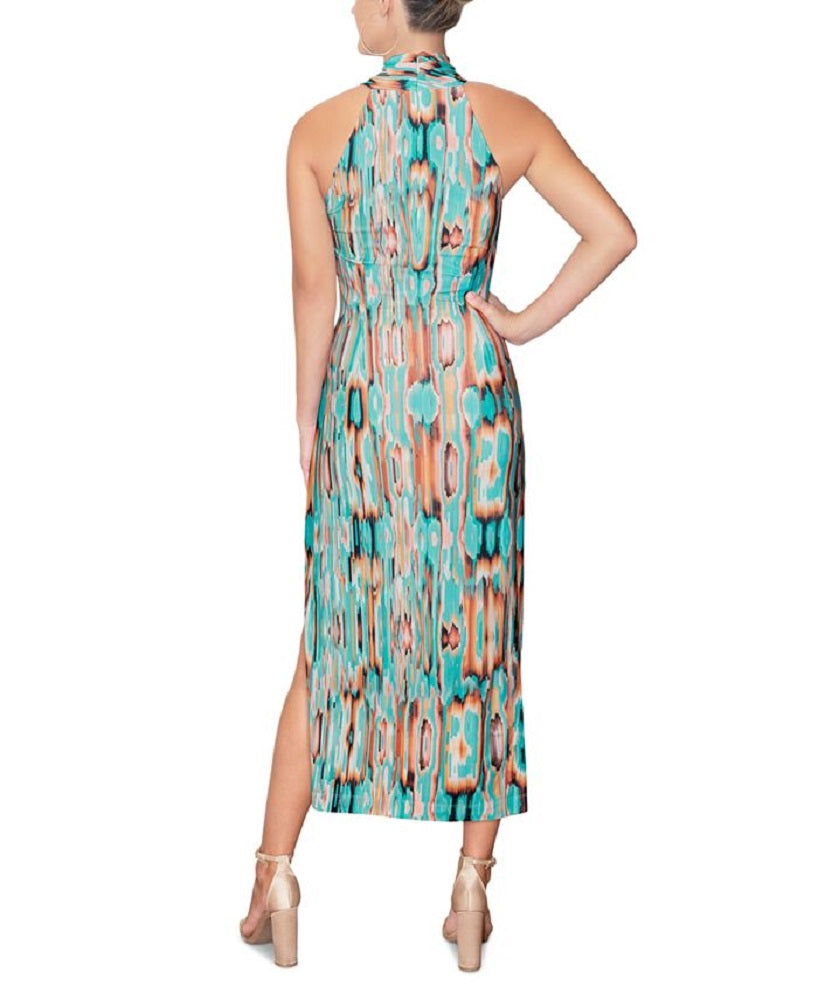 Rachel Roy Women's Crisscross Halter Maxi Dress Green Size Medium