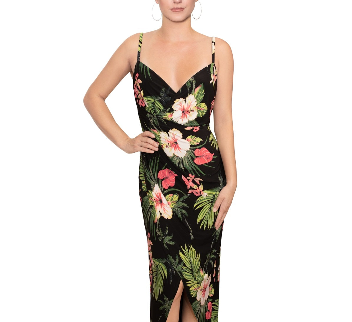 Rachel Roy Women's Bree Crossover Front Dress Black Size X-Small