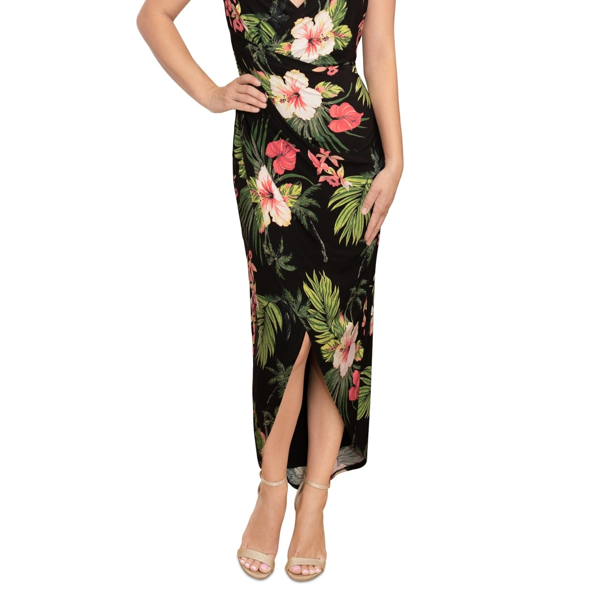 Rachel Roy Women's Bree Crossover Front Dress Black Size X-Small