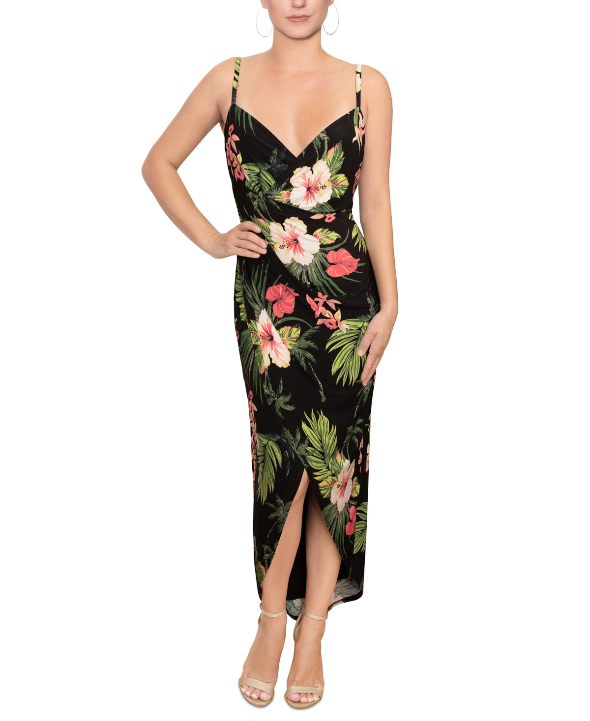 Rachel Roy Women's Bree Crossover Front Dress Black Size Large