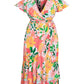 Rachel Roy Women's Talula Floral Print Dress Yellow Size 18W