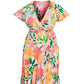 Rachel Roy Women's Talula Floral Print Dress Yellow Size 18W