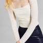 And Now This Women's Puff Sleeve Ruched Long Sleeve Bodysuit Brown Size X-Large