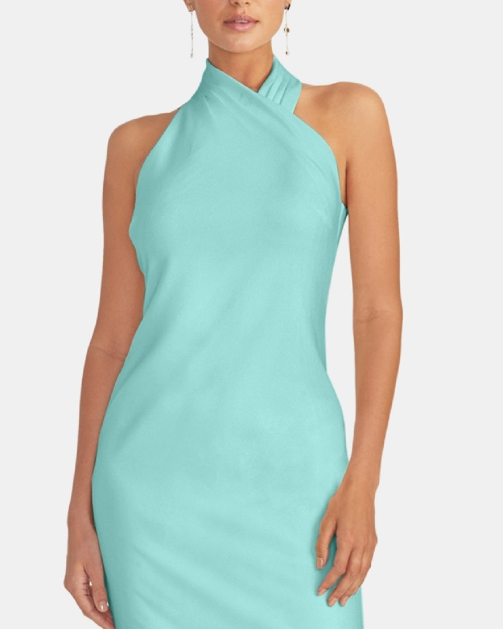 Rachel Roy Women's Halter Sheath Dress Green Size Large