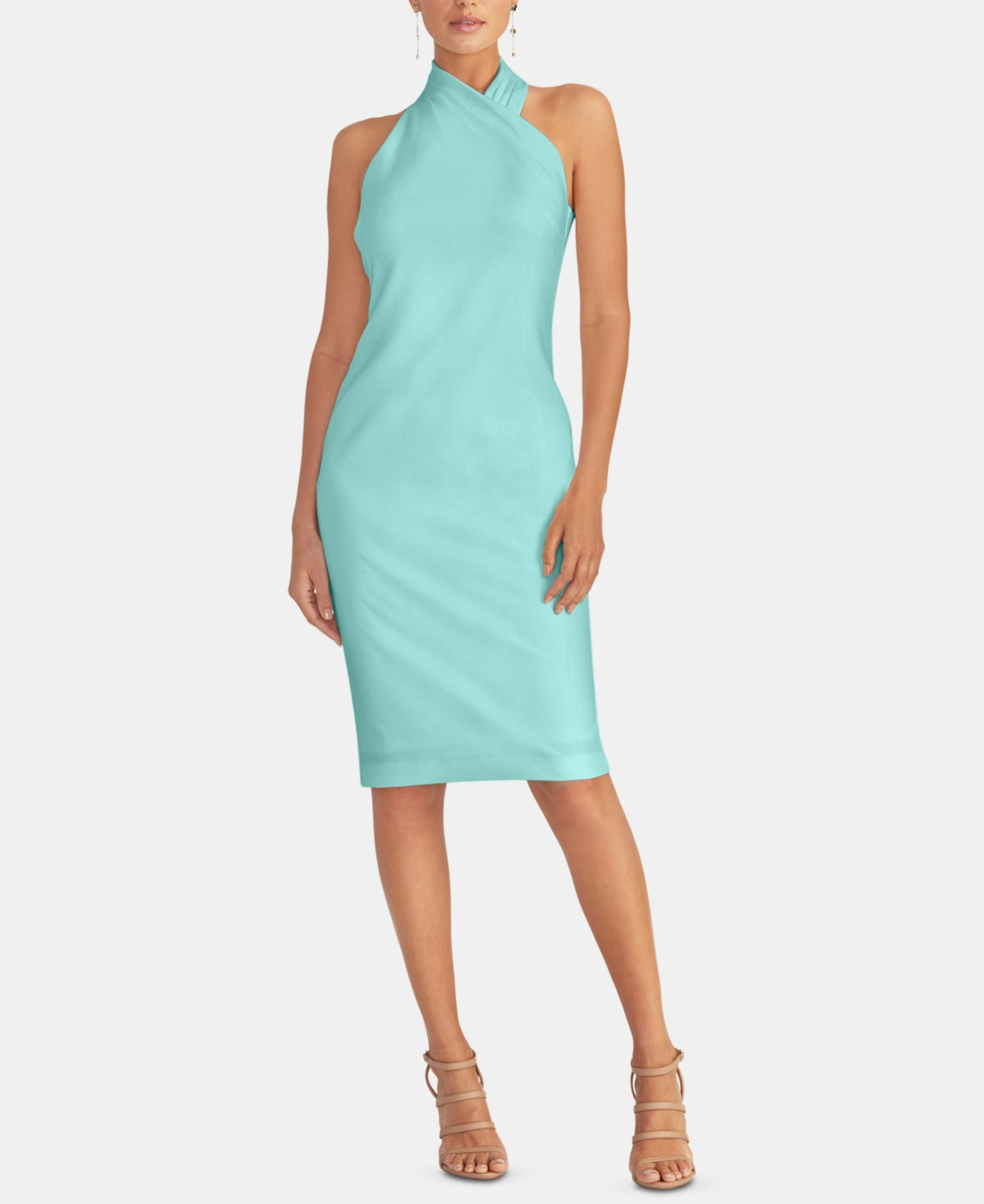 Rachel Roy Women's Halter Sheath Dress Green Size Large