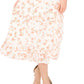 CeCe Women's Floral Smocked Ruffle Midi Dress White Size Large