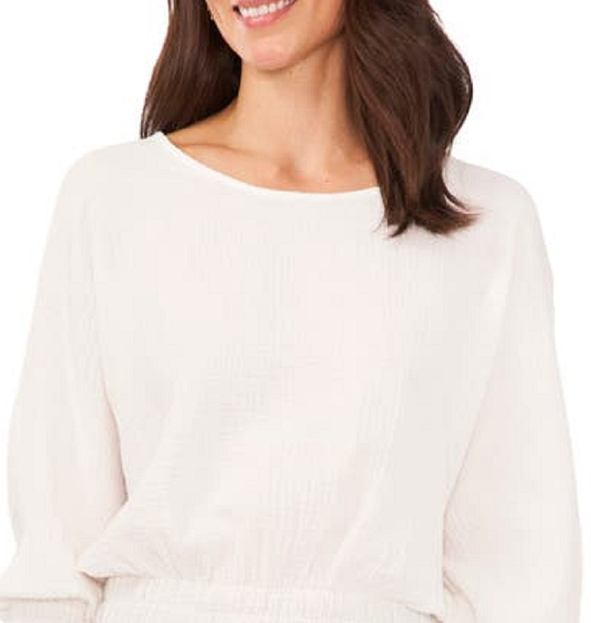 Vince Camuto Women's Smocked Gauze Top Brown Size X-Large