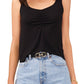 Vince Camuto Women's Tank Top In Rich Black Size Medium