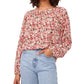 Vince Camuto Women's Ditsty Floral Long Sleeve Top Pink Size Large
