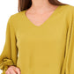 Vince Camuto Women's Bell Sleeve Top Green Size Large