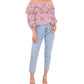 Vince Camuto Women's Printed Off The Shoulder Top White Size X-Small