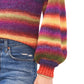 Vince Camuto Women's V Neck Long Sleeve Striped Sweater Red Size Medium
