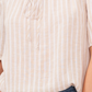 Vince Camuto Women's Striped Off The Shoulder Flutter Sleeve Top White Size X-Large