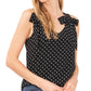 CeCe Women's Printed Bow Tie Tank Top Black Size X-Large