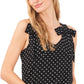 CeCe Women's Printed Bow Tie Tank Top Black Size X-Large