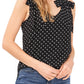 CeCe Women's Printed Bow Tie Tank Top Black Size X-Large