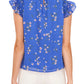 Medium Size CeCe Floral Blouse with Ruffle Flutter Sleeves in English Rose