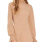 CeCe Women's Mock Neck Sweater Dress Brown Size Small