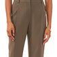 Vince Camuto Women's Pleated Straight Leg Trousers Green Size 14