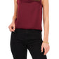 Vince Camuto Women's Hammered Satin Sleeveless Cowl Neck Top Red Size X-Large