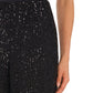 CeCe Women's Pull On Elastic Waist Wide Leg Sequin Pants Black Size X-Large