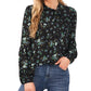 CeCe Women's Tie Neck Blouse Black Size Small