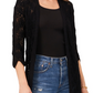 Vince Camuto Women's Open Stitch Duster Black Size Large