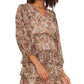 Vince Camuto Women's Smocked Waist Tiered Dress Brown Size X-Small